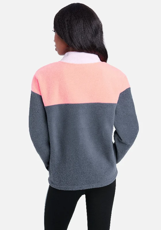 Bebe Logo  Fleece Color Block Pullover