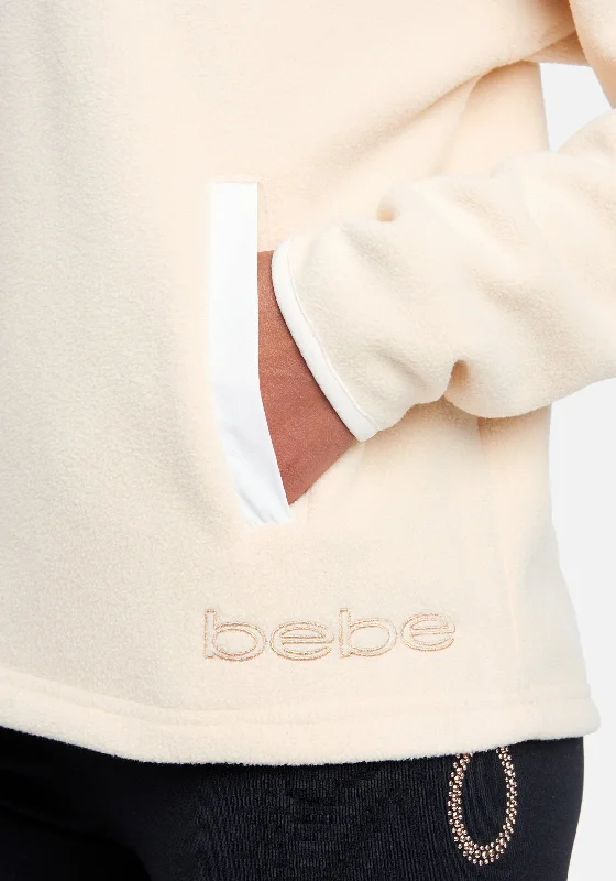 Bebe Logo  Fleece Color Block Pullover