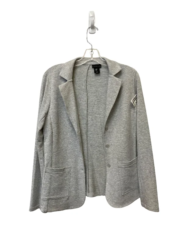 Blazer By Tahari By Arthur Levine In Grey, Size: M