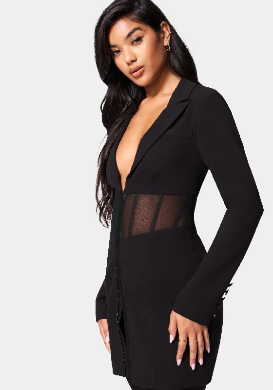 Corset Illusion Tailored Jacket