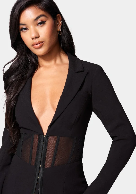 Corset Illusion Tailored Jacket