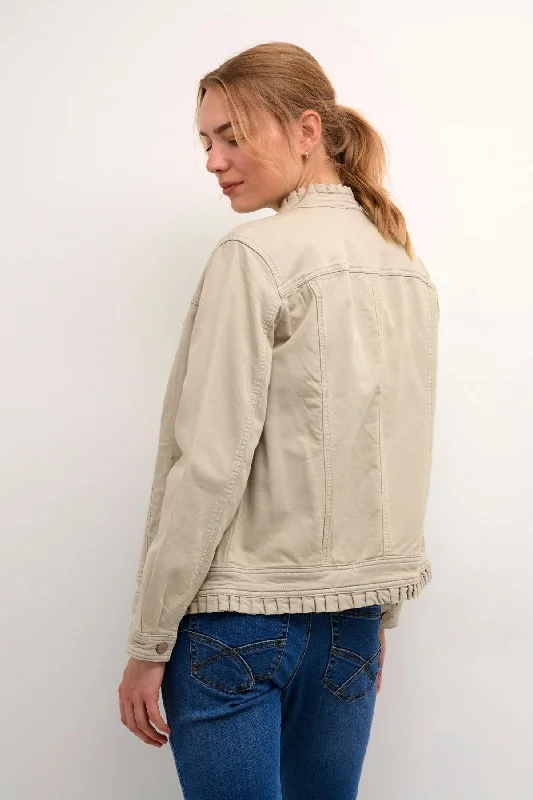 Cream Womens Jacket - Feather grey