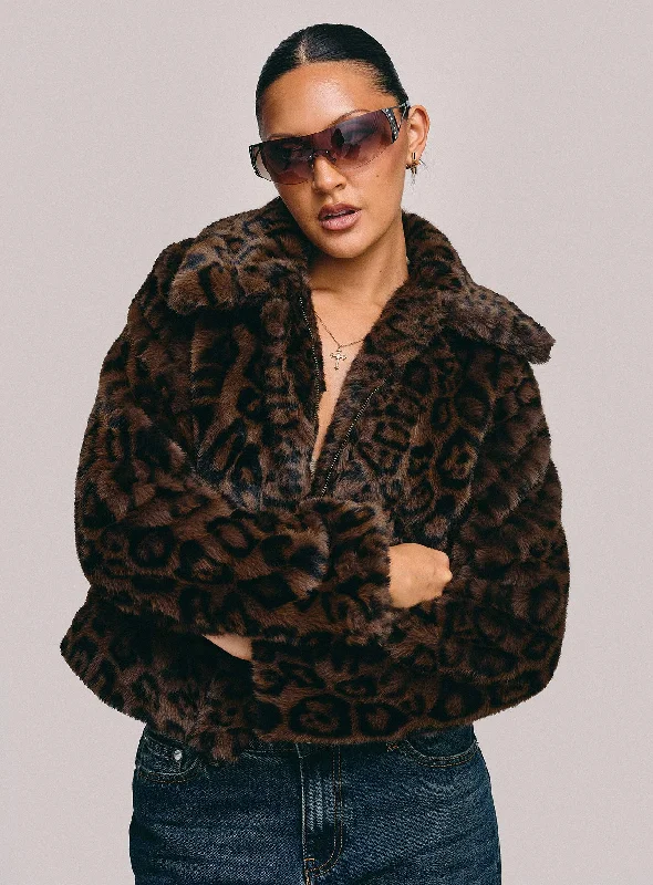 Popstar Jacket Chocolate Cheetah