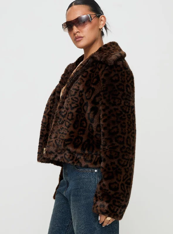 Popstar Jacket Chocolate Cheetah