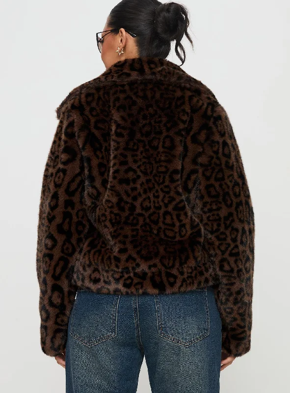 Popstar Jacket Chocolate Cheetah