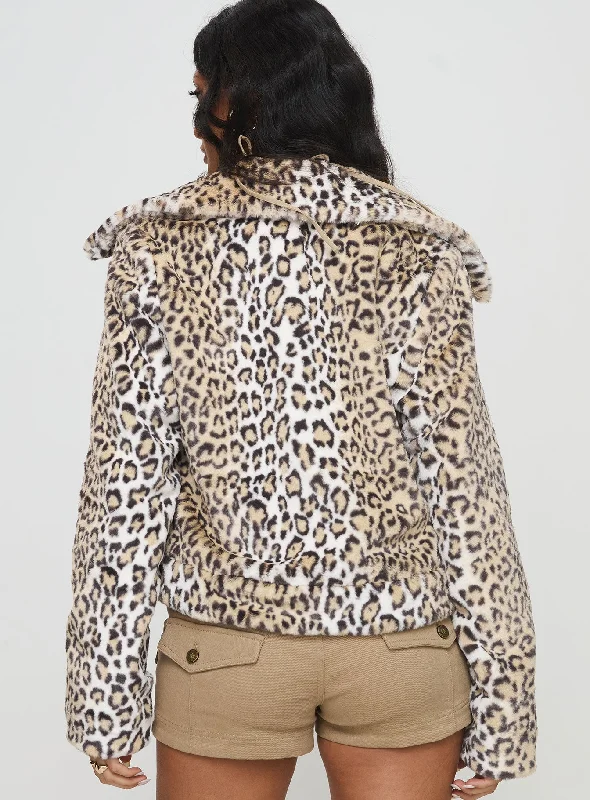 Popstar Jacket Cream Cheetah