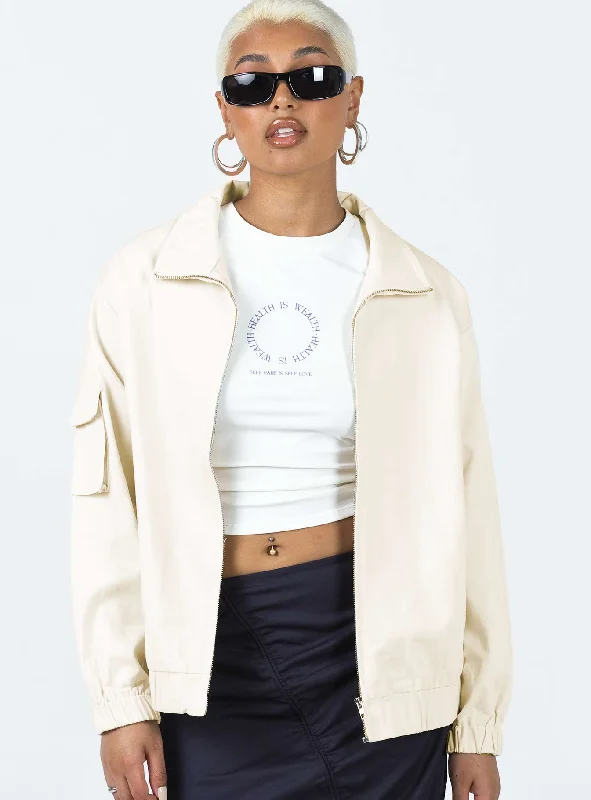 The Eva Bomber Jacket Beige