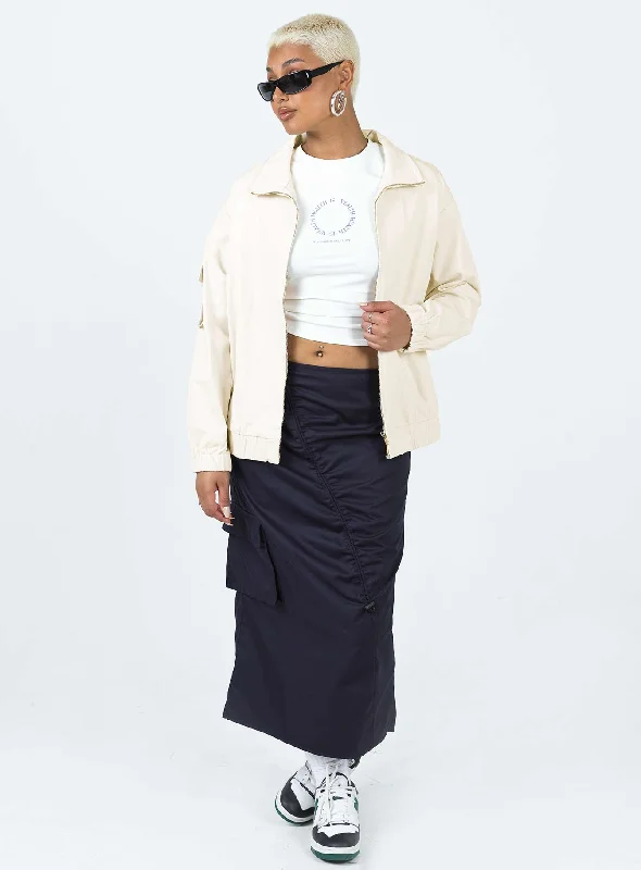 The Eva Bomber Jacket Beige