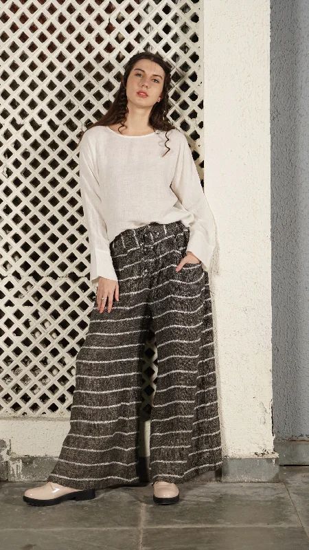 Akari Linen Blend Pant in Onyx