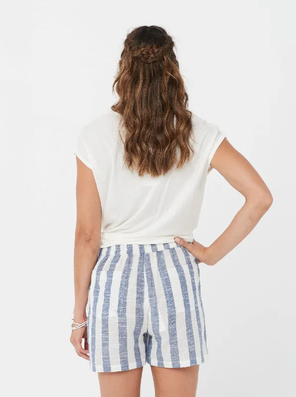 Women Shorts - Blue Stripe Bea Kaja