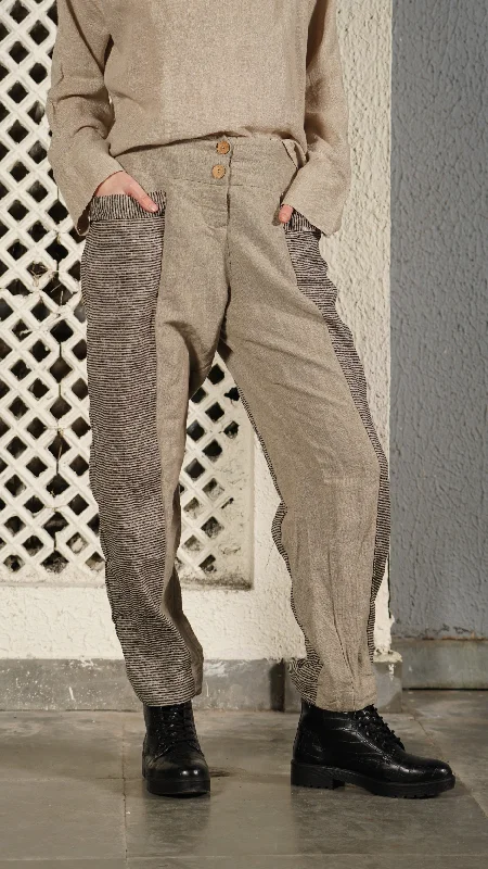 Carey Linen Blend Pant in Latte