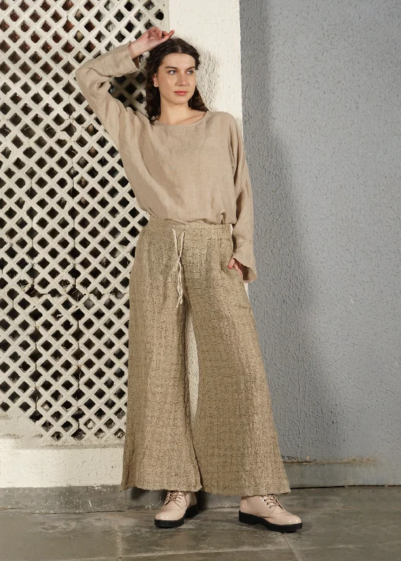 Dara Linen Pant in Latte