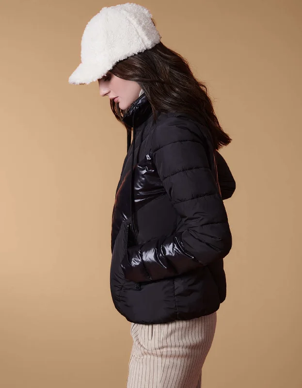 Fab Fabric-Mix Puffer Jacket