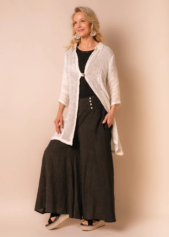 Hayden Linen Pants in Onyx