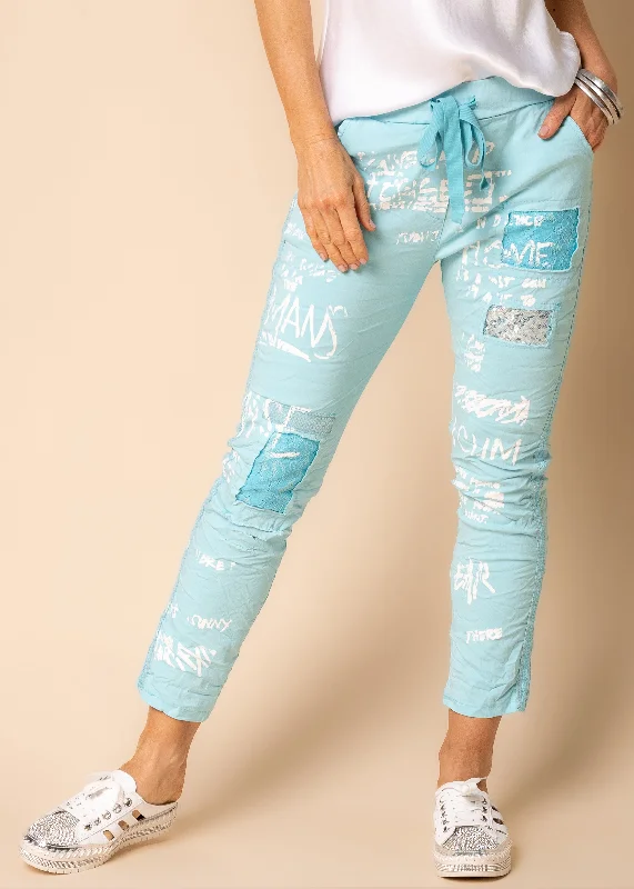 Livia Pants in Aqua Mist