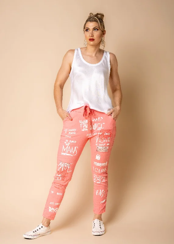 Livia Pants in Coral Crush