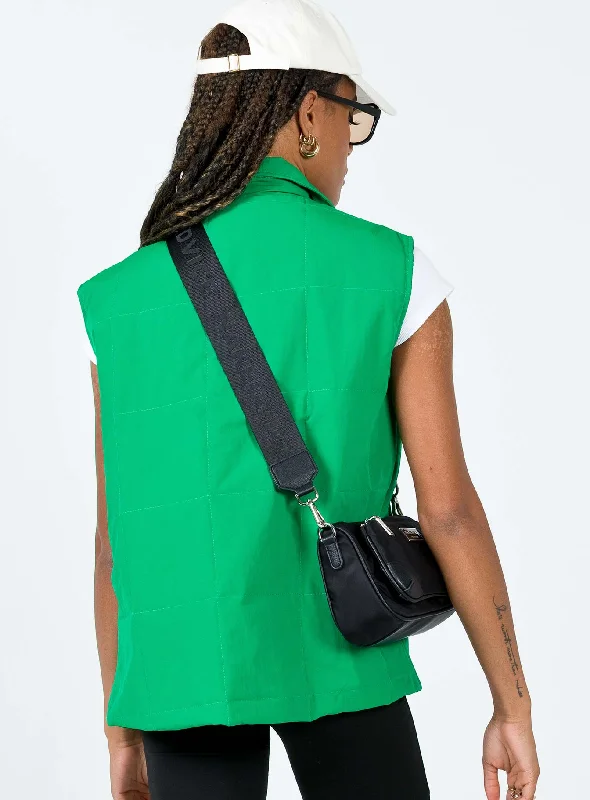 Madi Puffer Vest Green