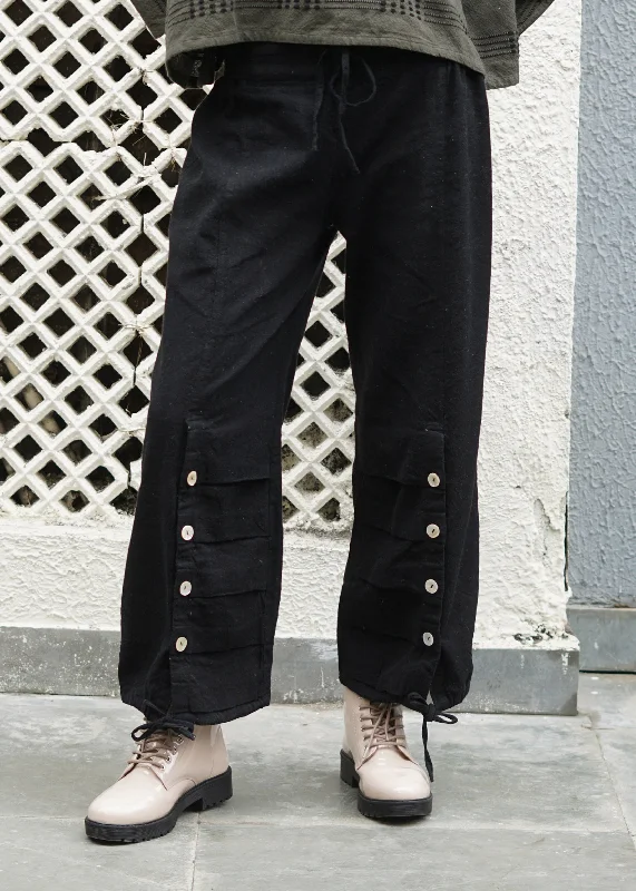 Polaris Linen Blend Pant in Onyx