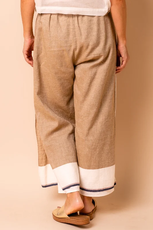 Polly Linen Blend Pants in Desert