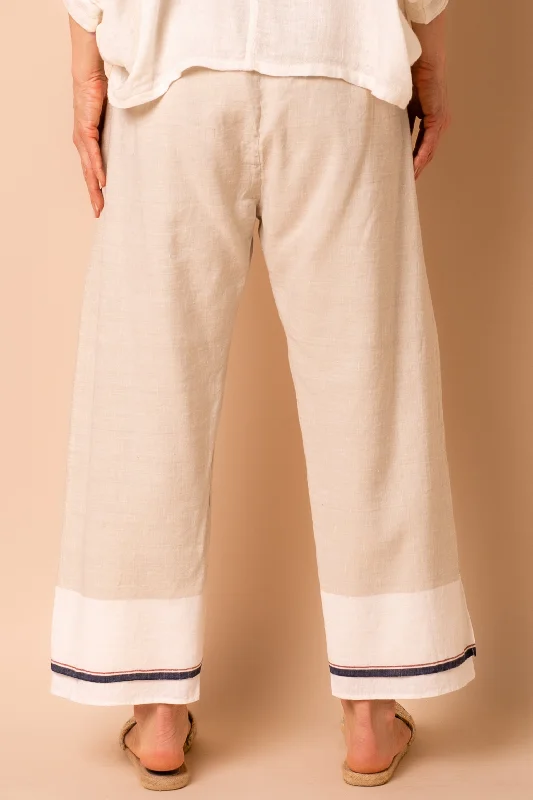 Polly Linen Blend Pants in Latte