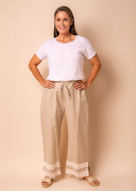 Rio Linen Blend Pants in Latte