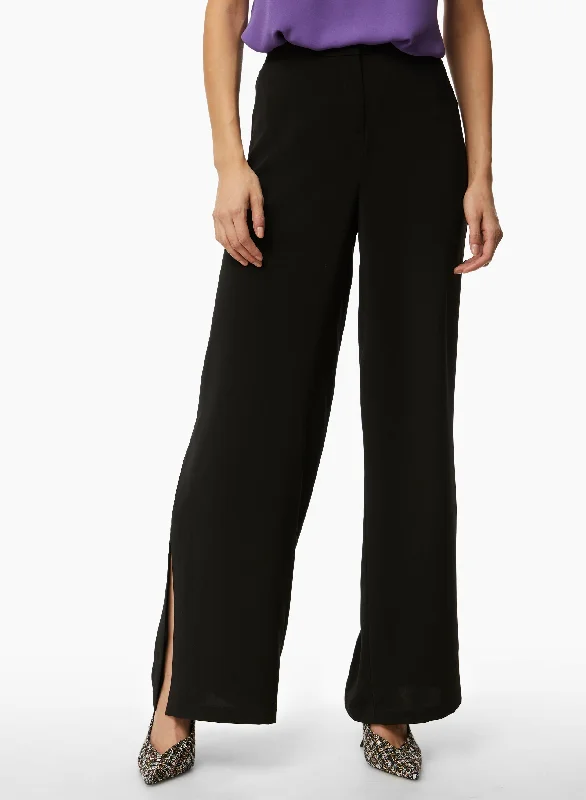 Slit Detail Wide Leg Pants