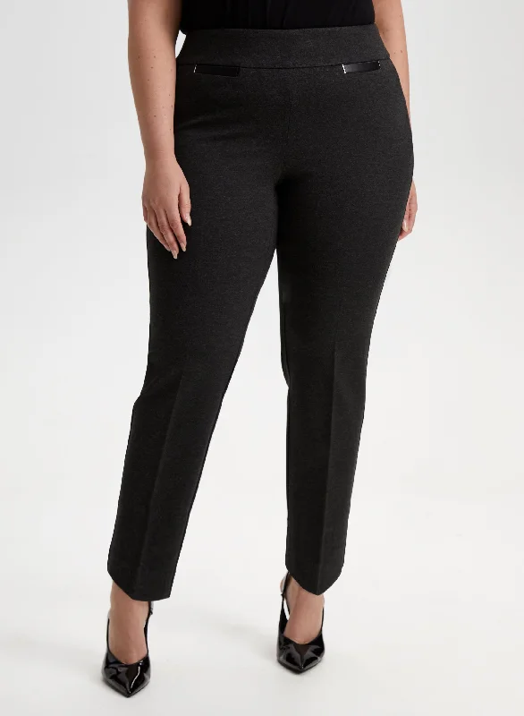 Pull-On Straight Leg Pants