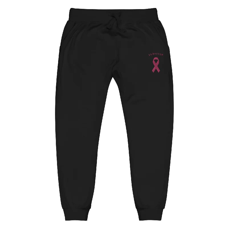 Survivor Pink Ribbon Fleece Sweatpants