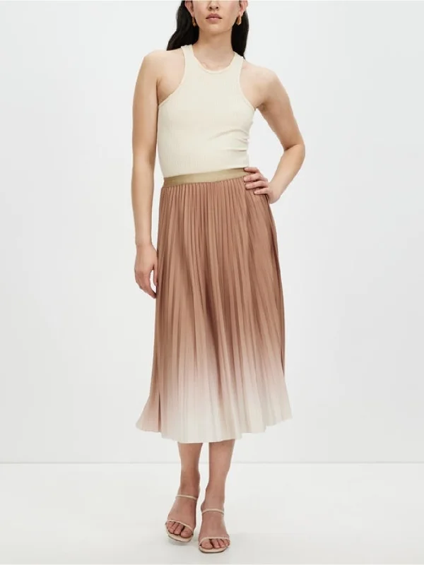 Women's Elastic Waist Pleated A-line Half Length Skirt by Kaja Clothing - Regal Skirt