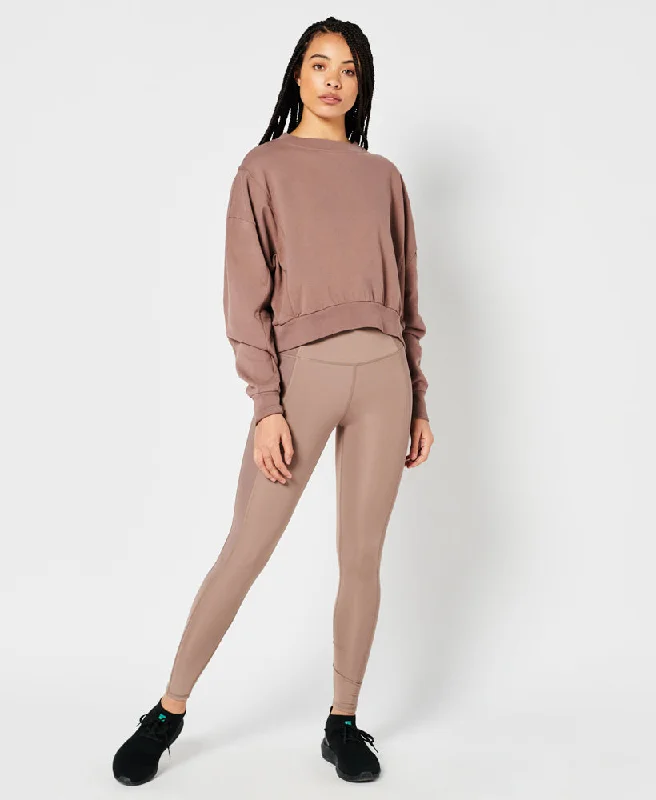 Flex Batwing Crew | Dark Taupe