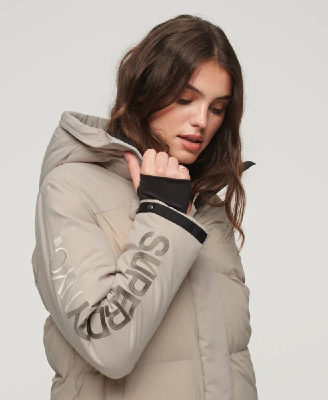 Hooded City Padded Wind Parka Jacket | Chateau Grey