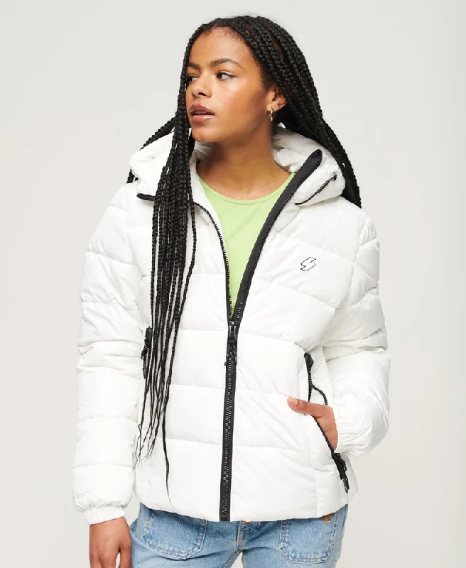 Hooded Spirit Sports Puffer Jacket | Optic