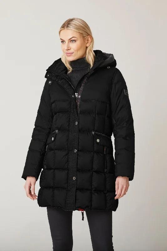 MARY Stylish Down Coat with Ribbon Details 2160