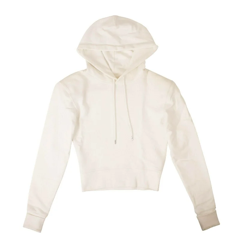 White Judo Cropped Hoodie