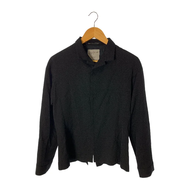 YOHJI YAMAMOTO/LS Blouse/2/BLK/Wool/FB-J42-102/