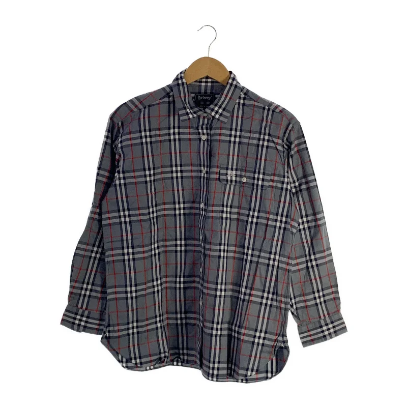 BURBERRYS/LS Shirt/FREE/Gray/Cotton/