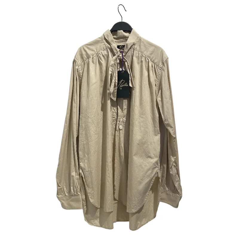 Needles/LS Shirt/M/Beige/Cotton/LQ207/