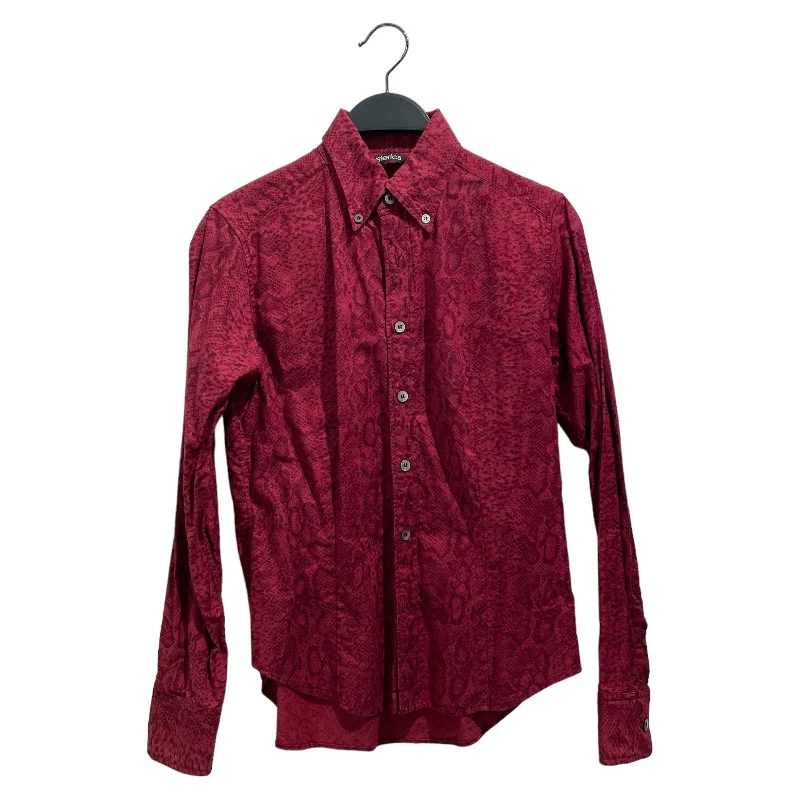 Hysterics/LS Blouse/FREE/Animal Pattern/Cotton/RED/SNAKESKIN BUTTON SHIRT