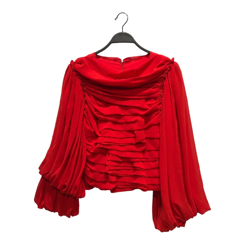 COMME des GARCONS/Blouse/M/Polyester/RED/Ruffled Blouse