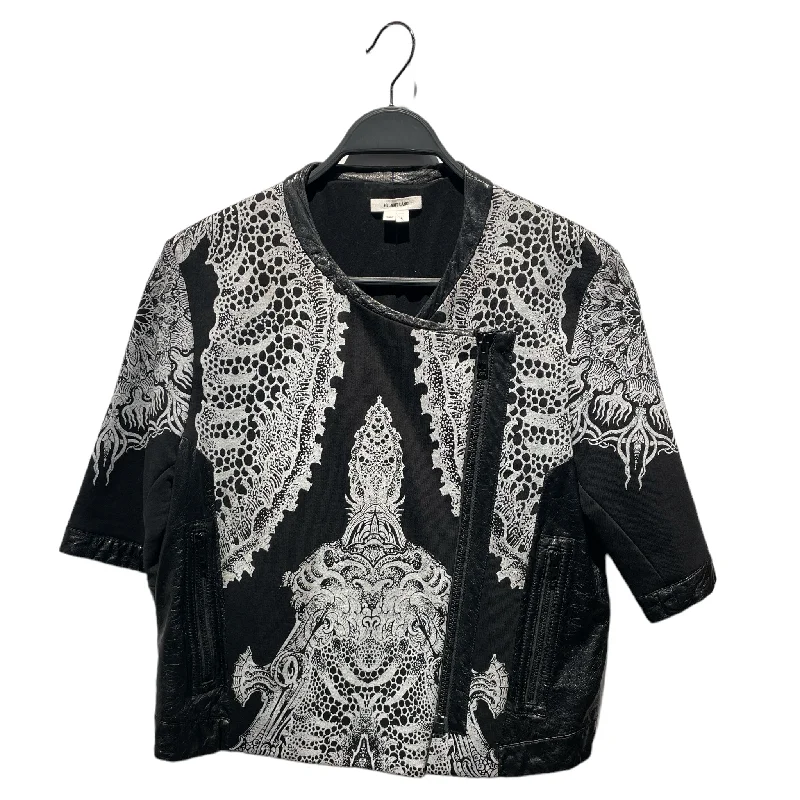 Helmut Lang/Blouse/L/All Over Print/Leather/BLK/