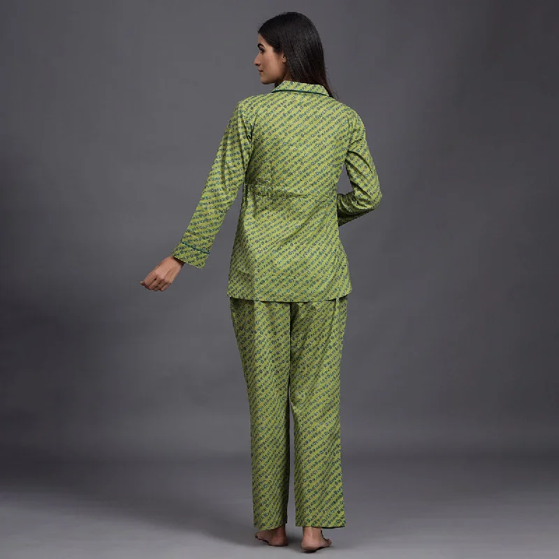 Symmetry in Nature on Green Loungwear