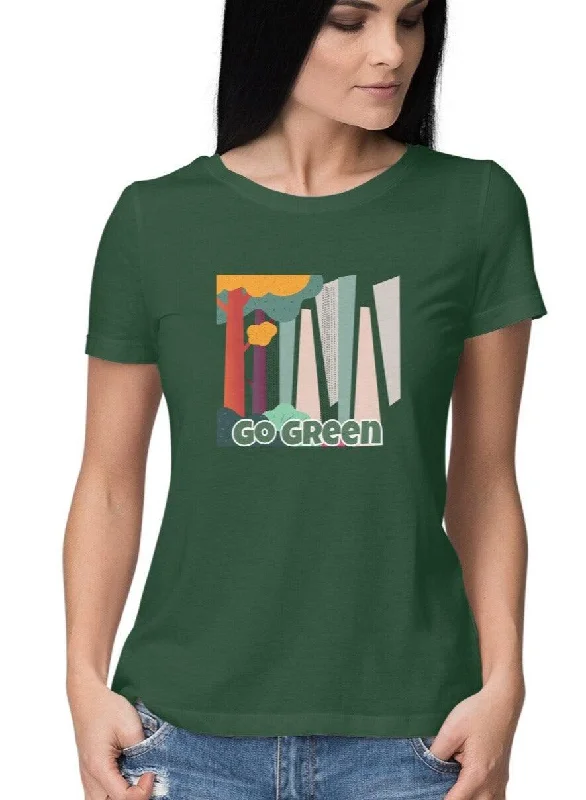 Green Lifestyle Quote T Shirt for Women D43