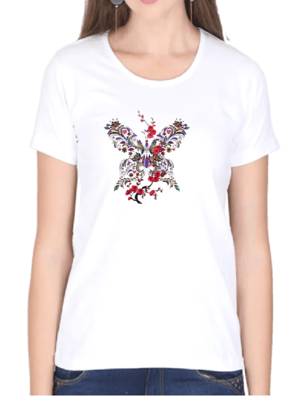 Floral Design T Shirt for Women D02