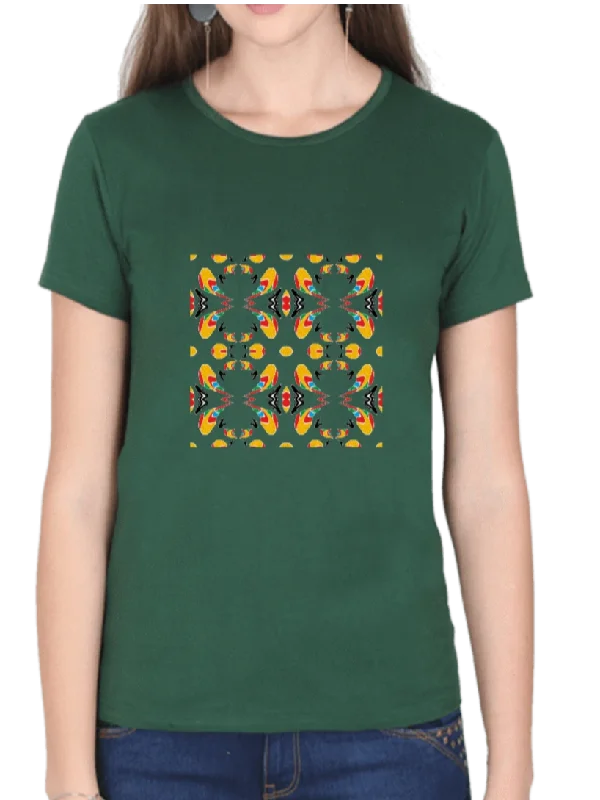 Geometric Pattern T Shirt for Women D03