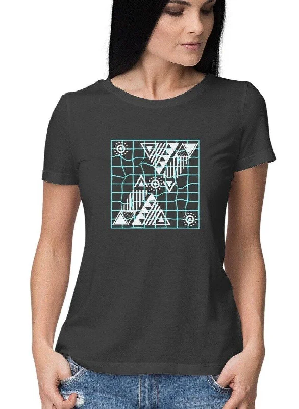 Geometric Design T Shirt for Women D72