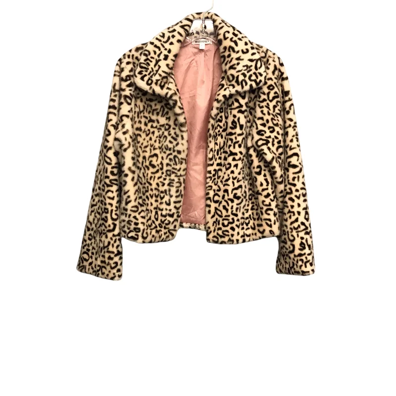 Jacket Faux Fur & Sherpa By Wild Honey In Animal Print, Size:M