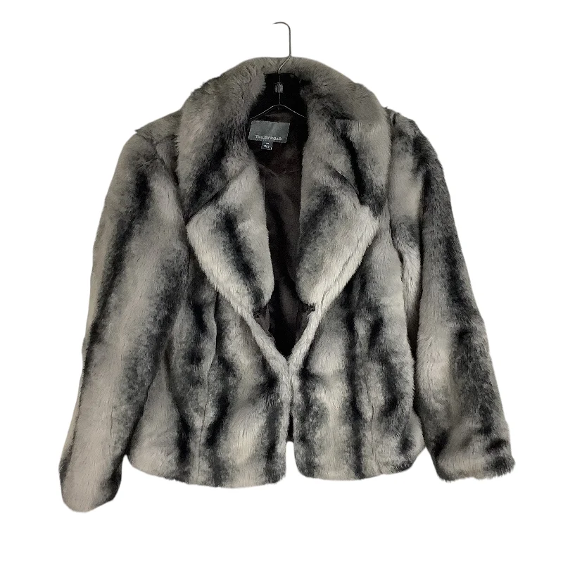 Jacket Faux Fur & Sherpa By Tinley Road In Grey, Size: Xs