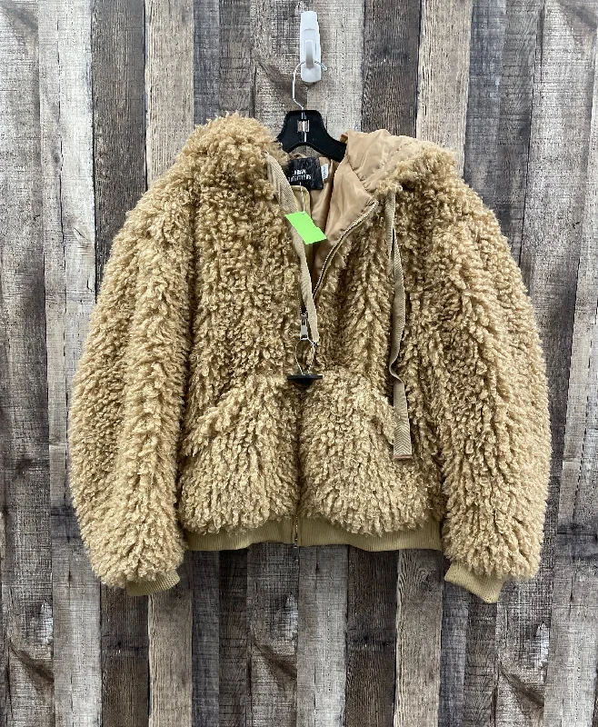 Jacket Faux Fur & Sherpa By Urban Outfitters In Beige, Size: Xs