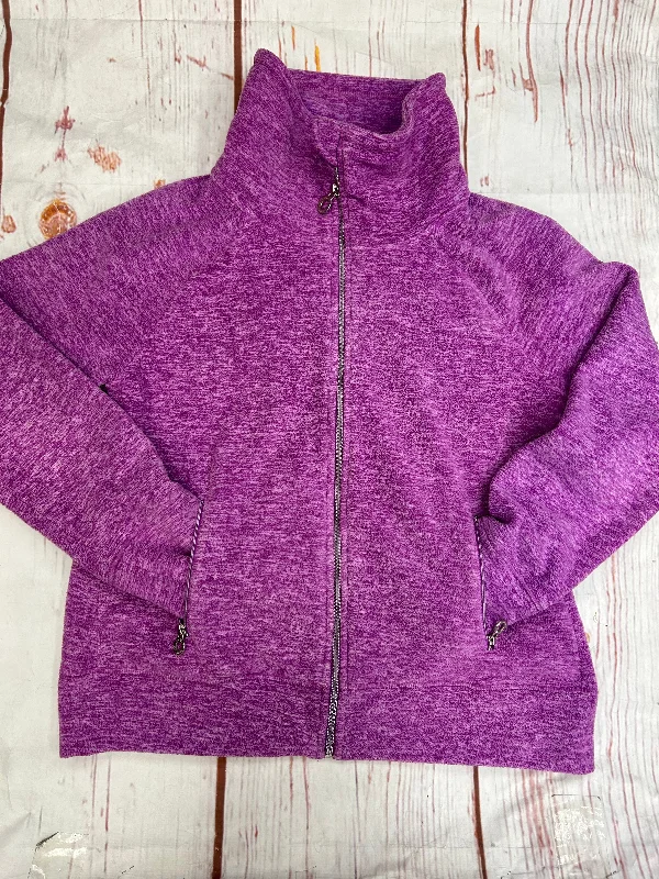 Jacket Fleece By Calvin Klein Performance In Purple, Size: L