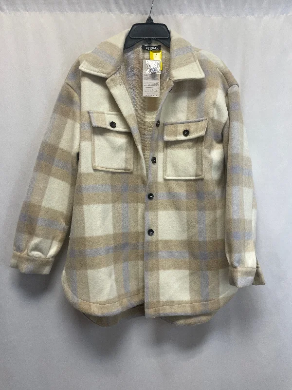 Jacket Fleece By Clothes Mentor In Beige, Size: L